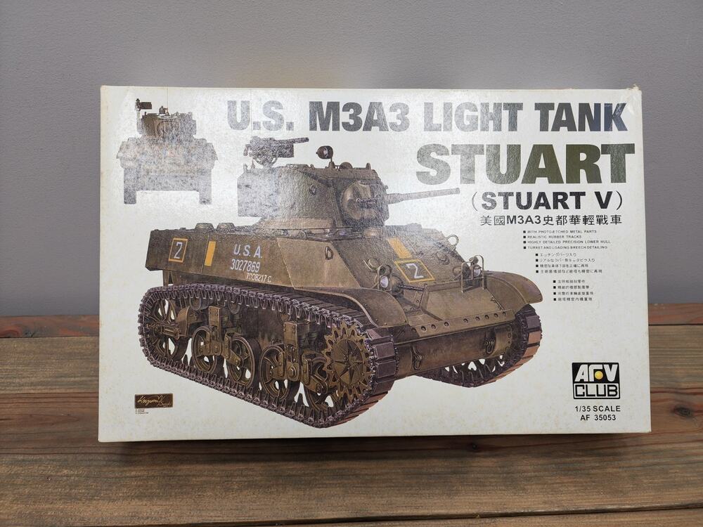 AFV35053 AFV Club M3A3 Stuart Light Tank 1/35 Scale Model Kit
